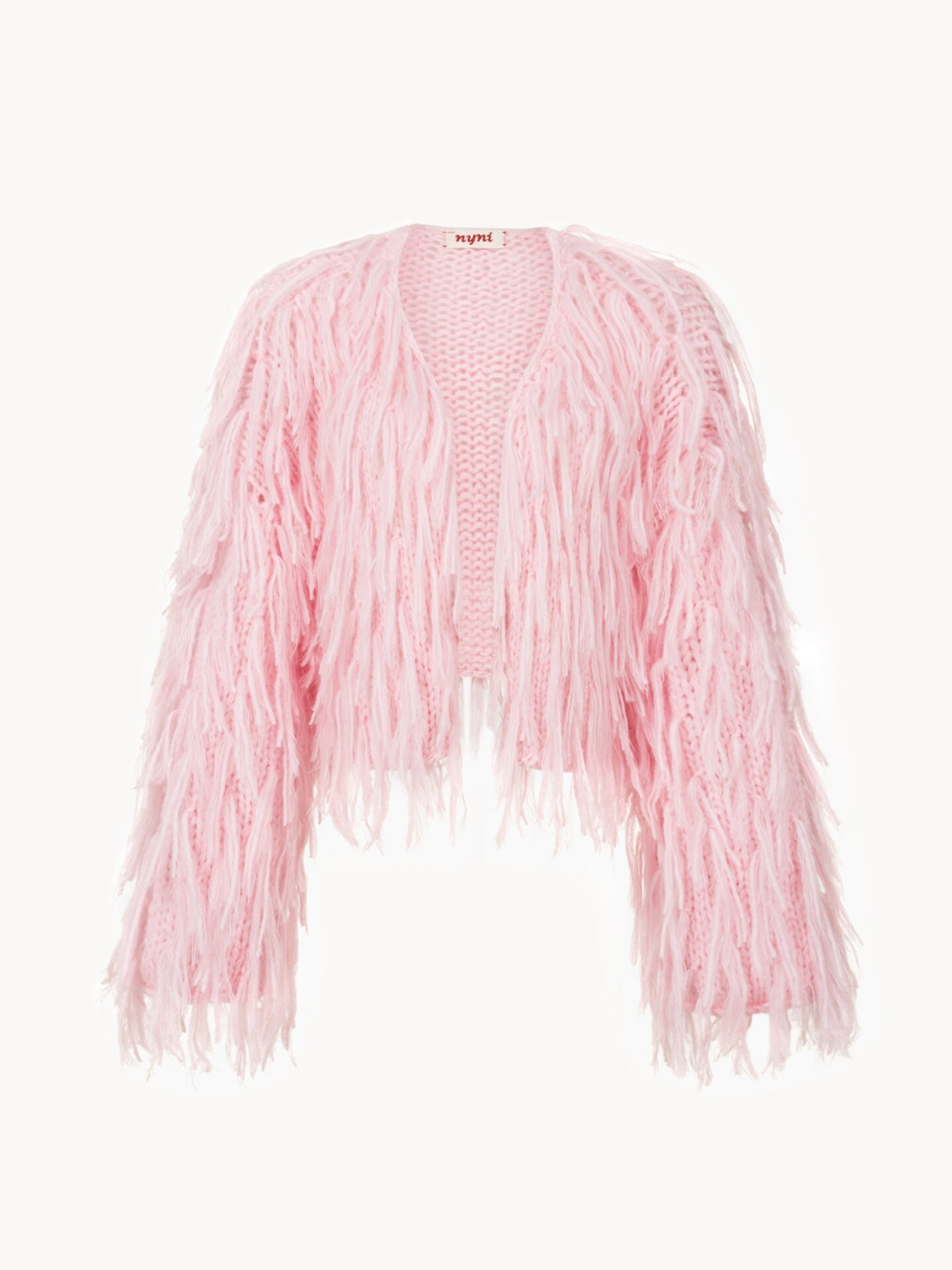 Handmade Alpaca Merino Cardigan: Cropped Open Front Knit Sweater