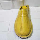Handmade Moroccan Yellow Leather Babouche For Men – Traditional Slippers – Pointed-toe Leather Shoes – Classic Artisan Moroccan Footwear