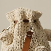 Handmade Women's Bag With Crochet Flowers, Fashionable Eco-friendly Bag For Summer Festival