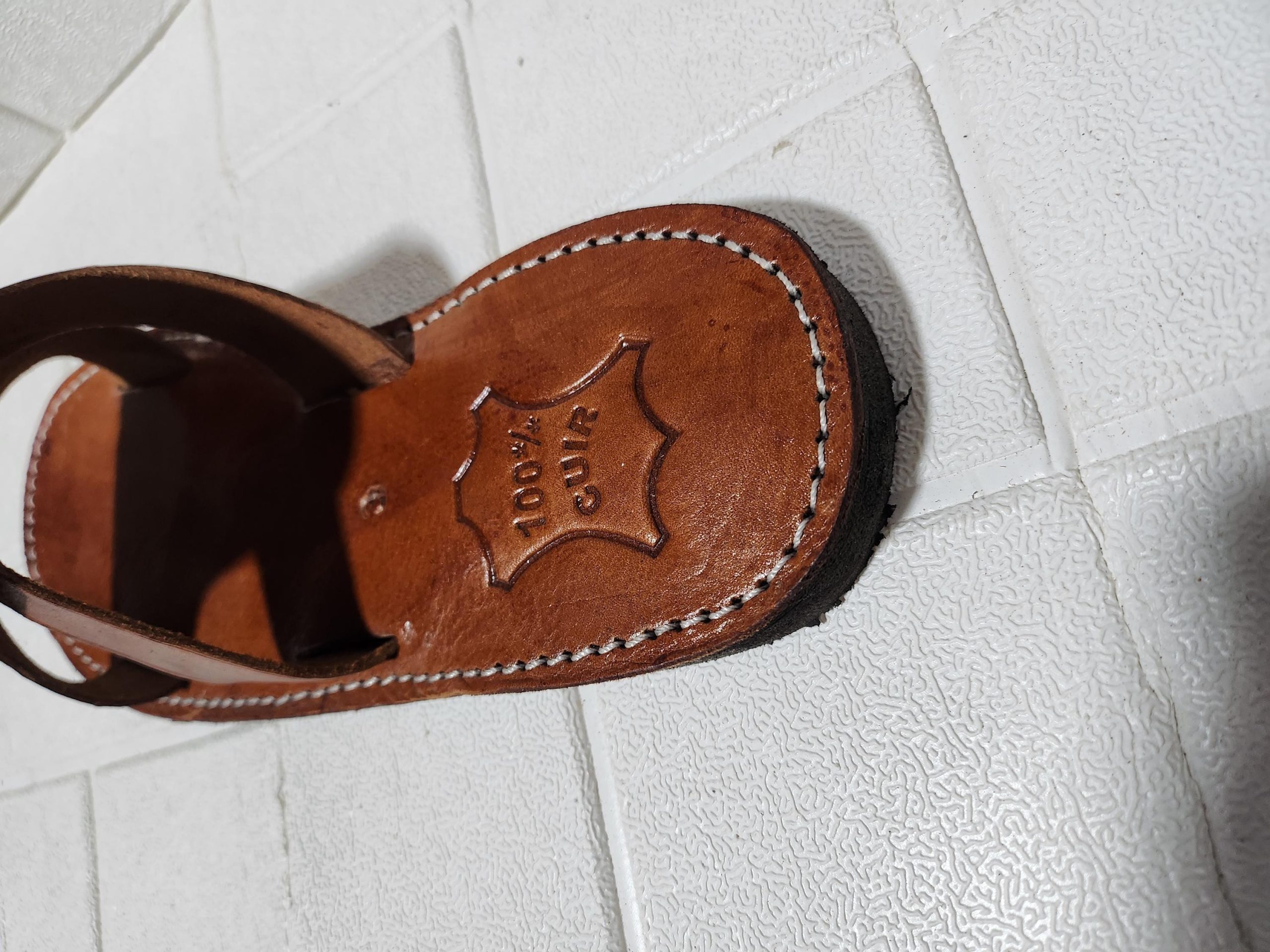 Handmade Moroccan Leather Sandals For Men – Brown Slip-on Summer Sandals – Traditional Men’s Shoes Eu 40 To 50 – Open Toe Artisanal Footwear