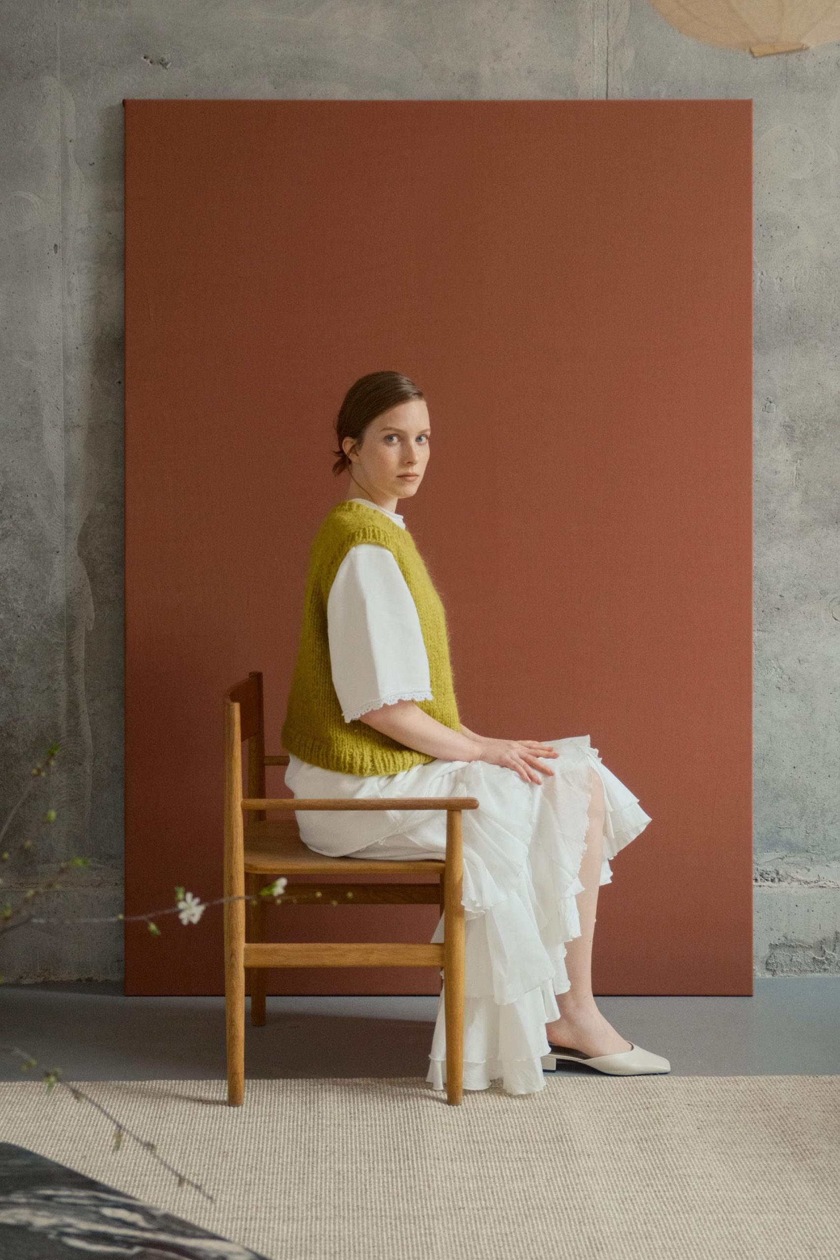 Hand-knitted Green Mohair Vest: Women's Cozy Knitwear